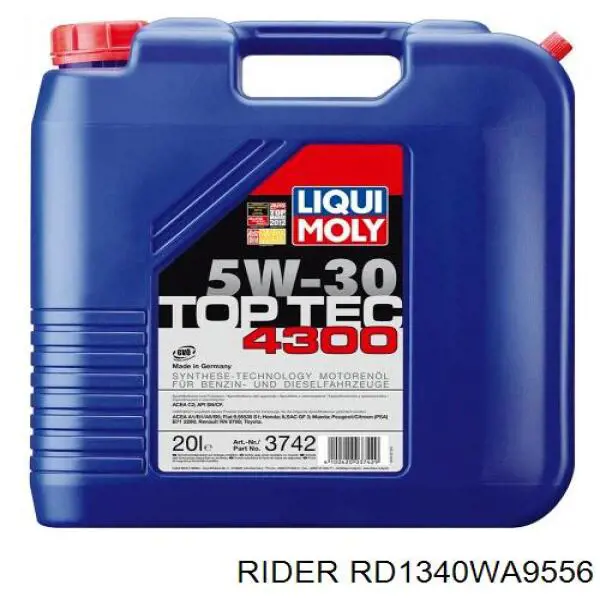 Елемент повітряного фільтра Rider RD1340WA9556 ціна, від 4.29 USD