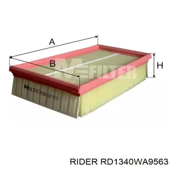 RD1340WA9563 Rider Повітряний фільтр двигуна