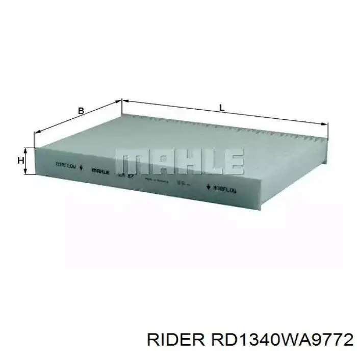 Елемент повітряного фільтра Rider RD1340WA9772 ціна, від 4.55 USD