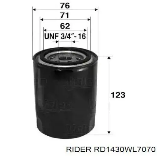 Купити RD1430WL7070 Rider Фільтр очищення масла відцентровий