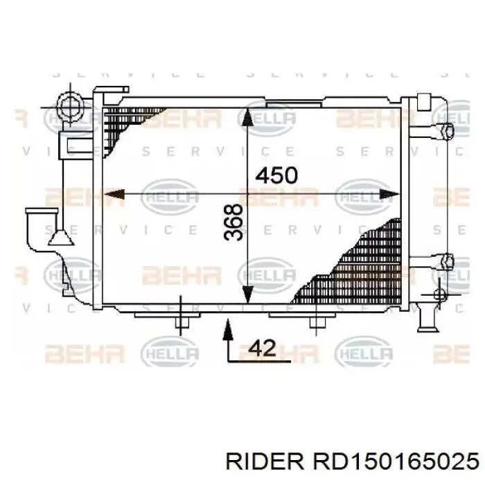 Помпа охолодження Rider RD150165025 ціна, від 27.18 USD
