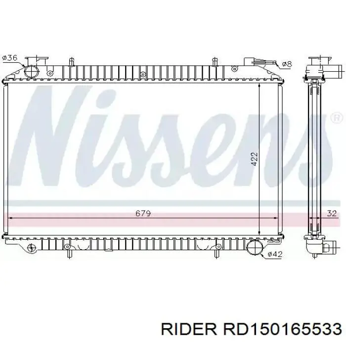 Купити RD150165533 Rider Насос охолоджуючої рідини