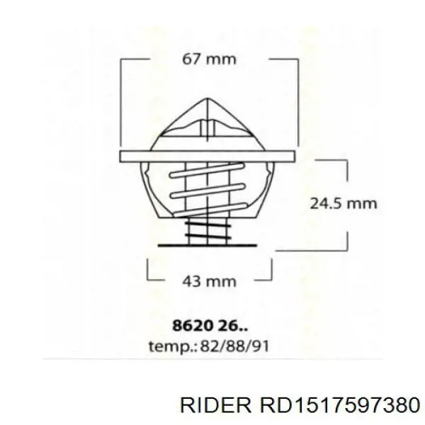 RD1517597380 Rider Авто термостат