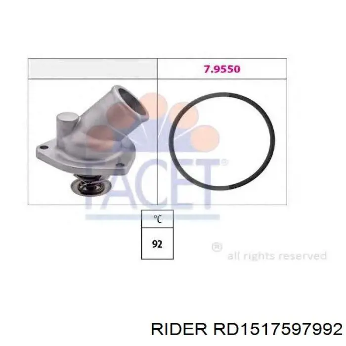 Автомобільний термостат Rider RD1517597992 ціна, від 10.28 USD
