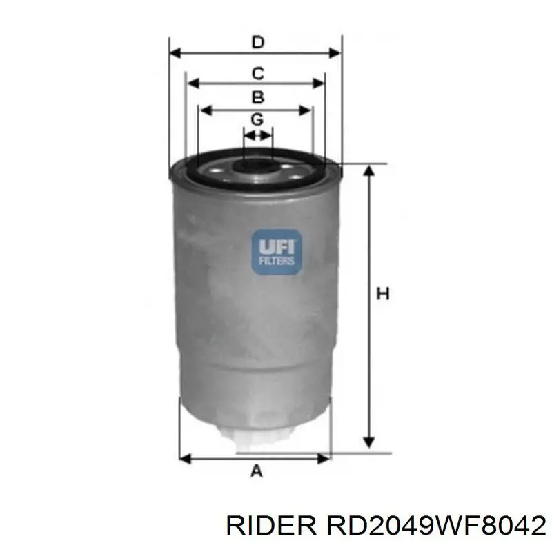 Фільтр тонкого очищення палива Rider RD2049WF8042 ціна, від 5.75 USD