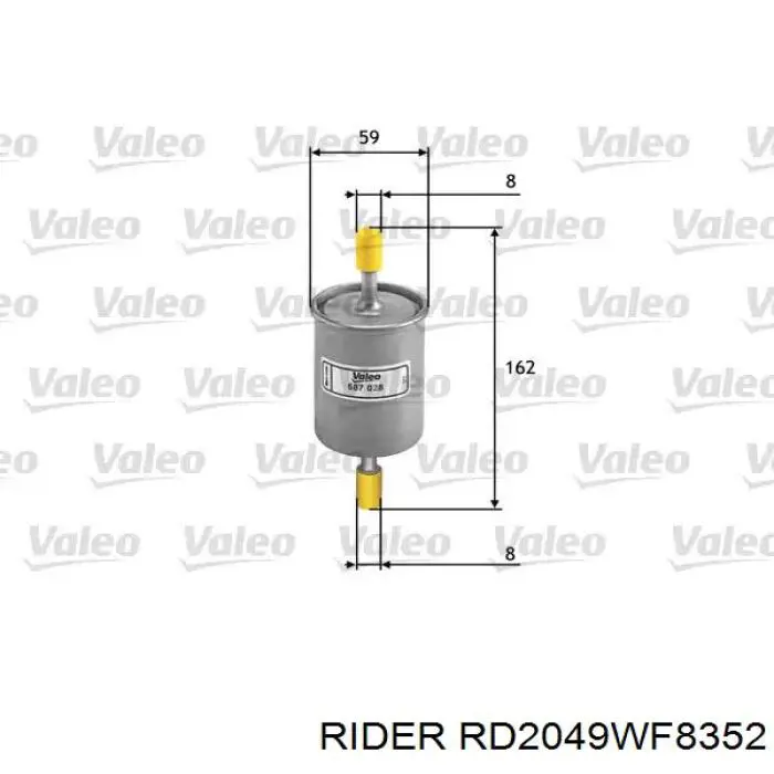 Паливний фільтр RD2049WF8352 Rider