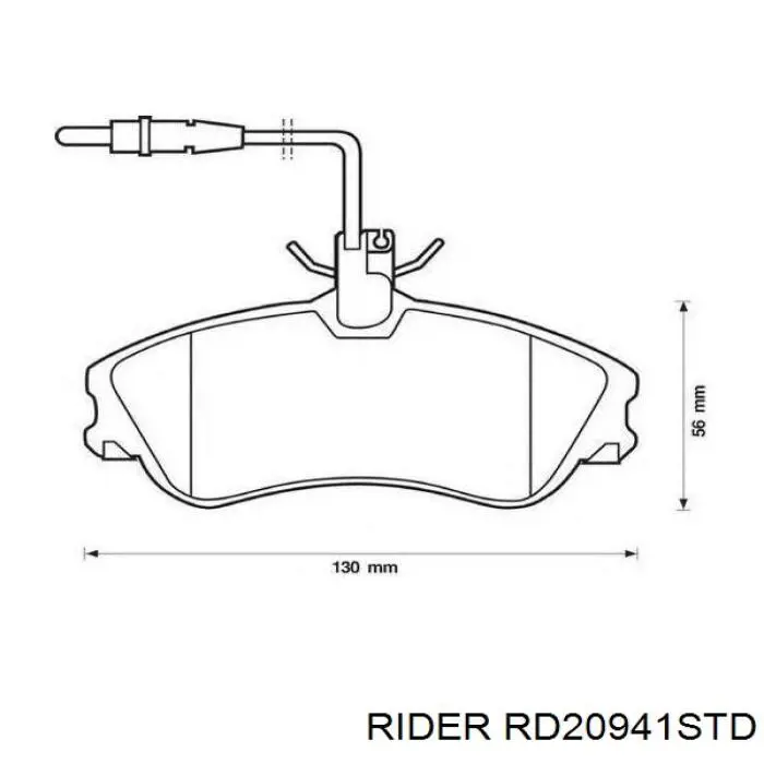 Передні тормозні колодки RD20941STD Rider