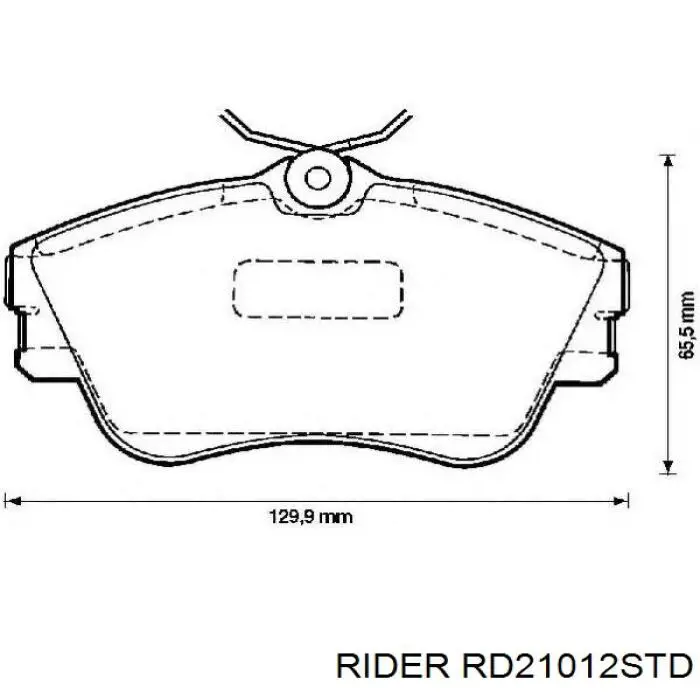 Гальмівні колодки Rider RD21012STD ціна, від 10.26 USD