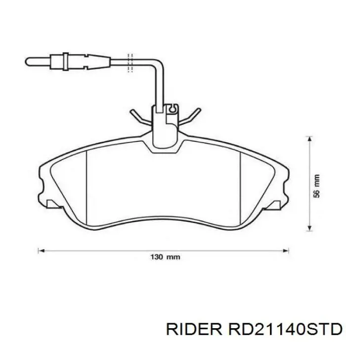 RD21140STD Rider колодки гальмові задні, дискові
