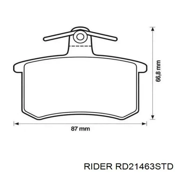 Колодки гальмівні передні, дискові RD21463STD Rider