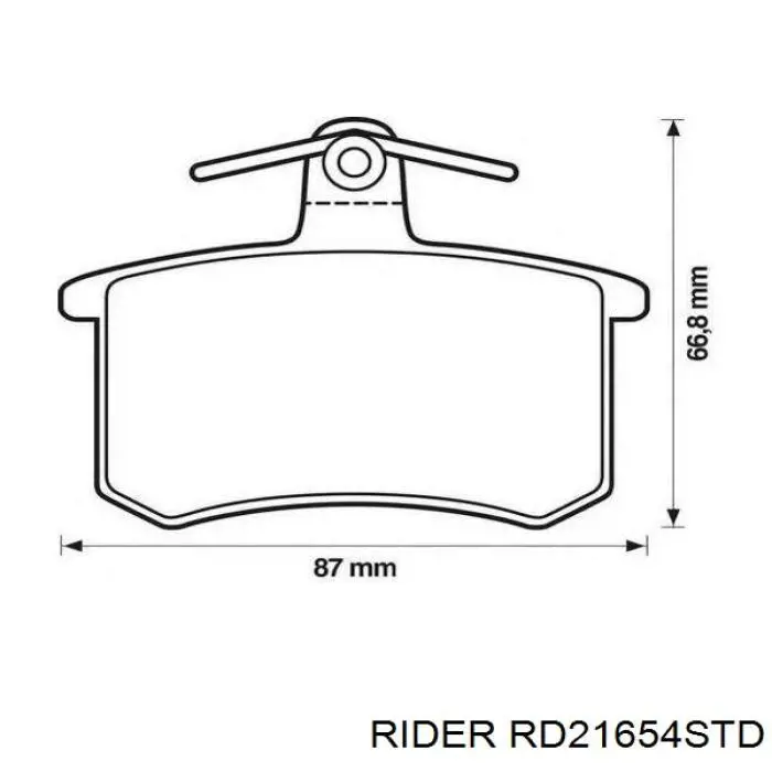 Гальмівні колодки Rider RD21654STD ціна, від 9.86 USD