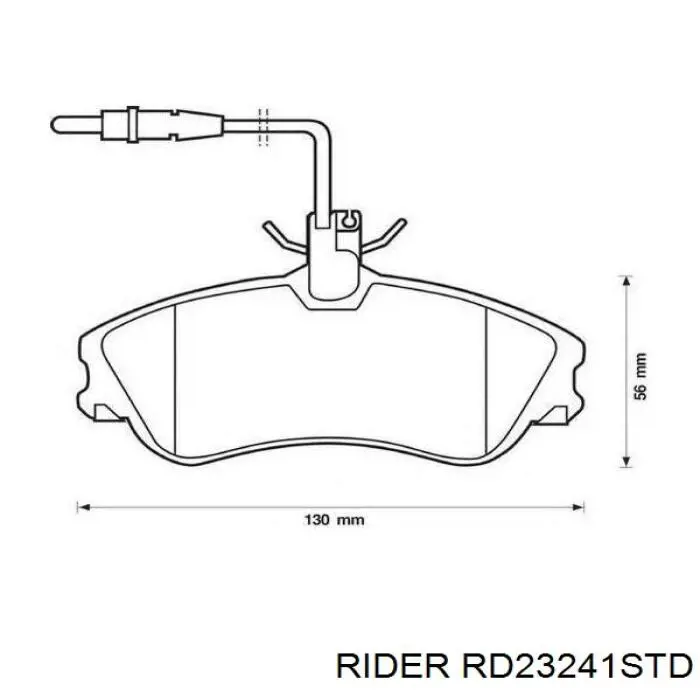 Купити RD23241STD Rider Колодки гальмівні передні, дискові