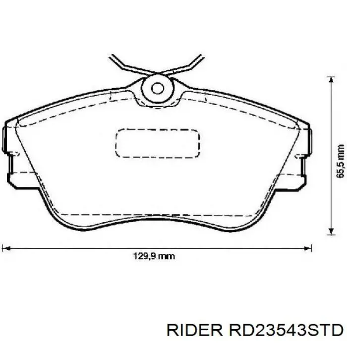 RD23543STD Rider Колодки гальмівні задні, дискові