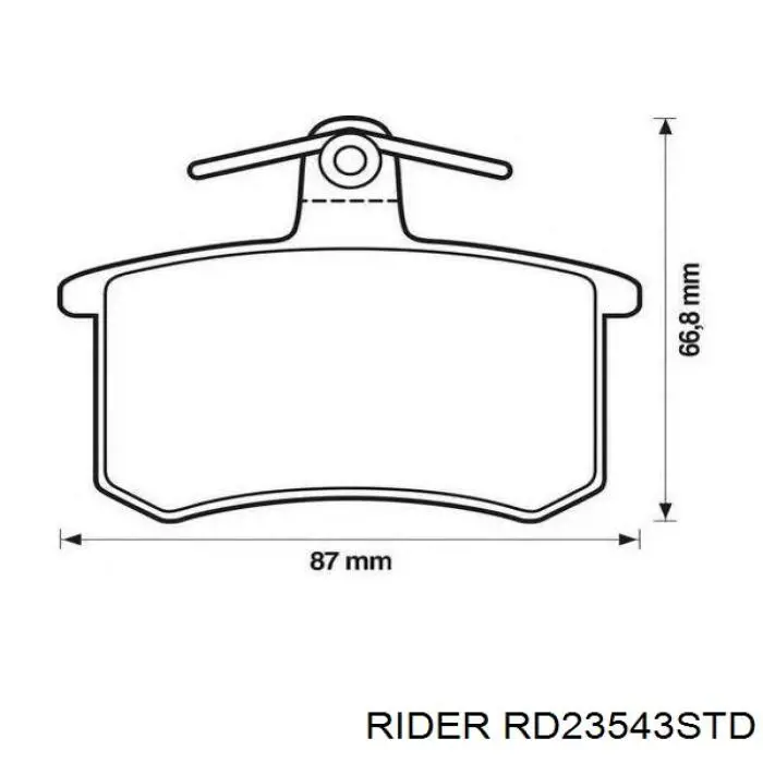 Колодки гальмові задні, дискові RD23543STD Rider