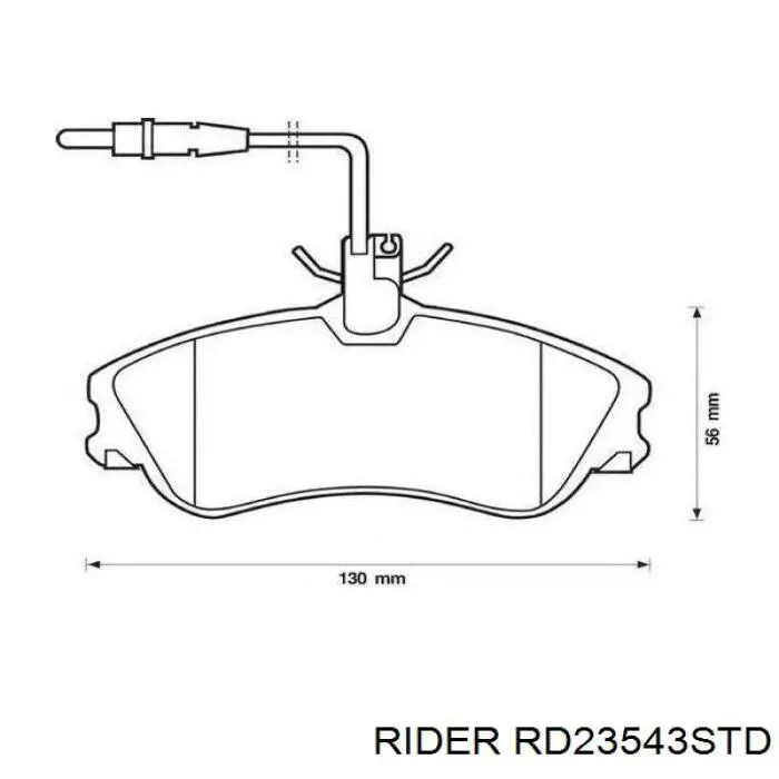 Задні гальмівні колодки Rider RD23543STD ціна, від 9.50 USD