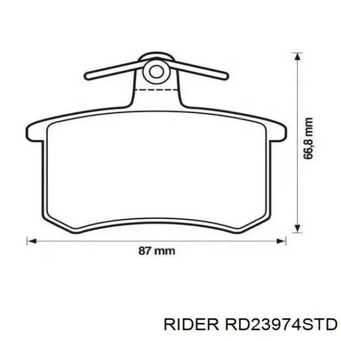 RD23974STD Rider Передні гальмівні колодки