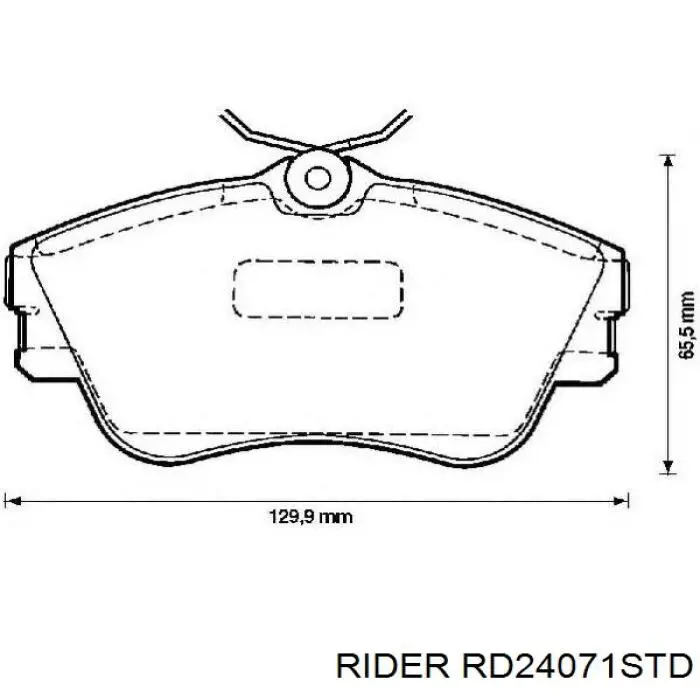 Задні гальмівні колодки RD24071STD Rider