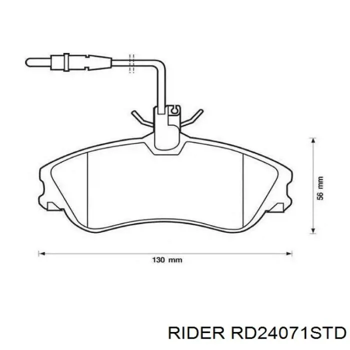 RD24071STD Rider Колодки гальмівні задні, дискові