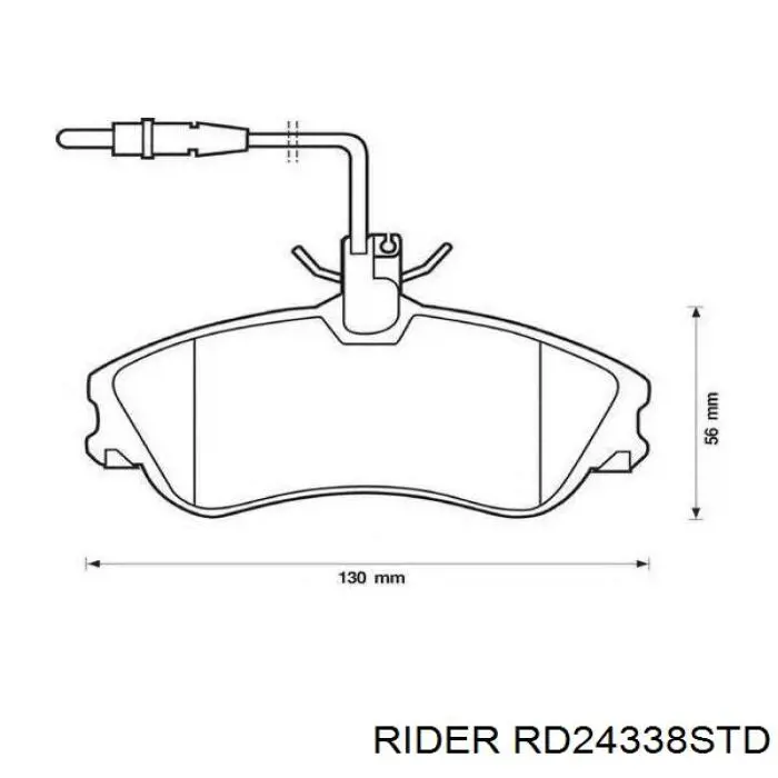 Колодки гальмові задні, дискові RD24338STD Rider