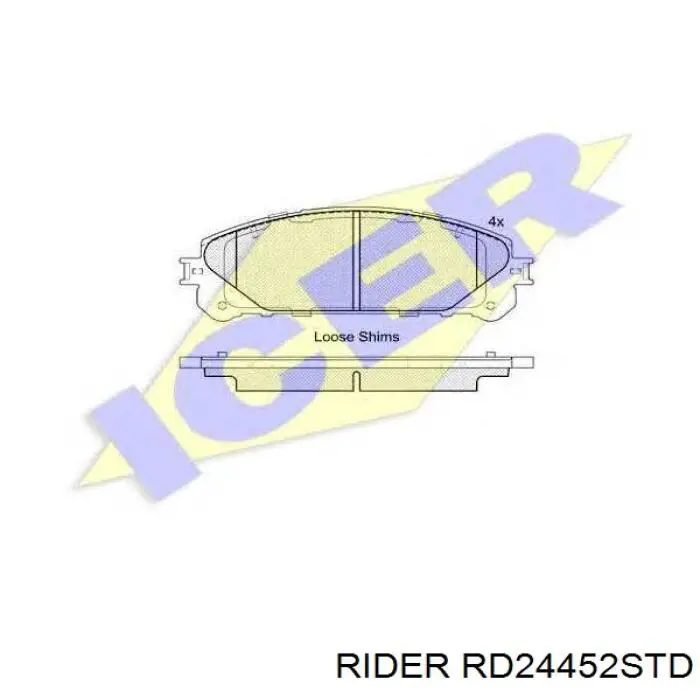 Купити RD24452STD Rider Колодки гальмівні передні, дискові