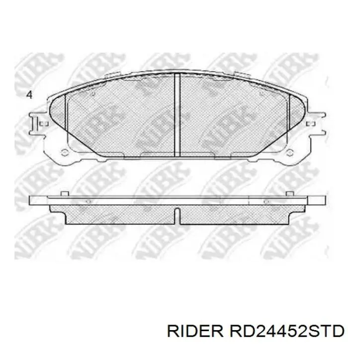 Гальмівні колодки Rider RD24452STD ціна, від 32.42 USD