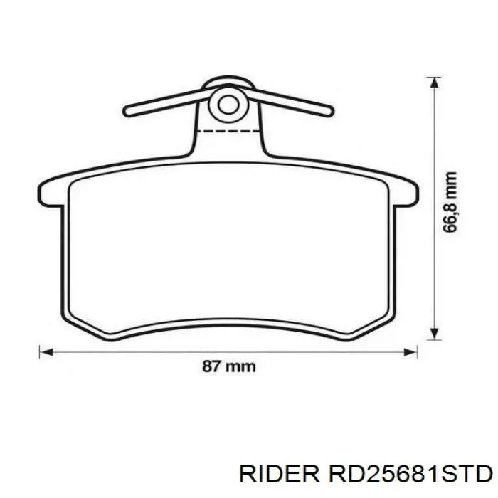 Гальмівні колодки Rider RD25681STD ціна, від 17.39 USD