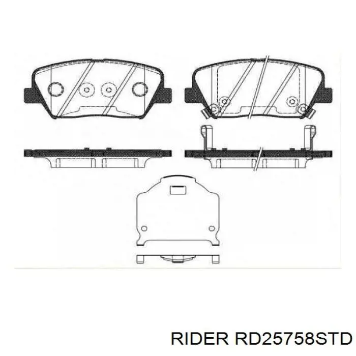 Колодки гальмівні передні, дискові RD25758STD Rider