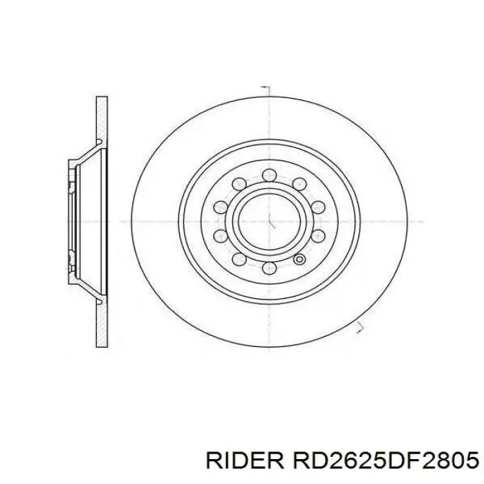 RD2625DF2805 Rider Дискові гальма