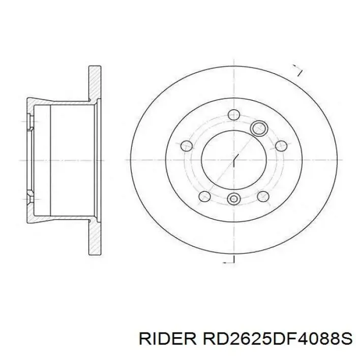 Купити RD2625DF4088S Rider Диск заднього гальма