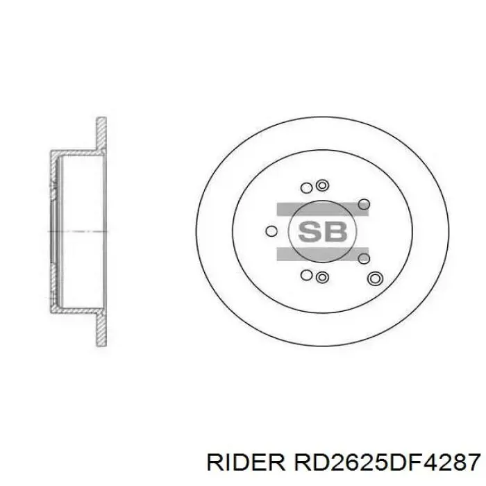 Купити RD2625DF4287 Rider Диск заднього гальма