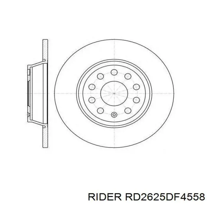 Купити RD2625DF4558 Rider Диск заднього гальма