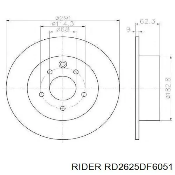 RD2625DF6051 Rider Дискові гальма
