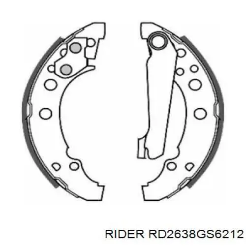 RD2638GS6212 Rider Колодки гальмівні задні, барабанні