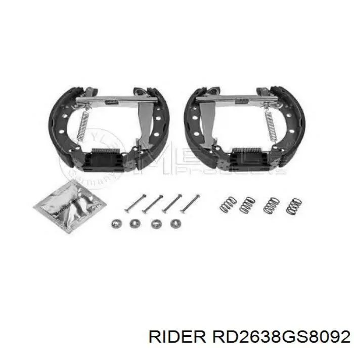 Колодки гальмові задні, барабанні Rider RD2638GS8092 ціна, від 15.24 USD