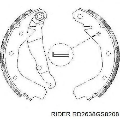 Колодки ручника RD2638GS8208 Rider