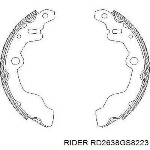 Колодки ручника RD2638GS8223 Rider