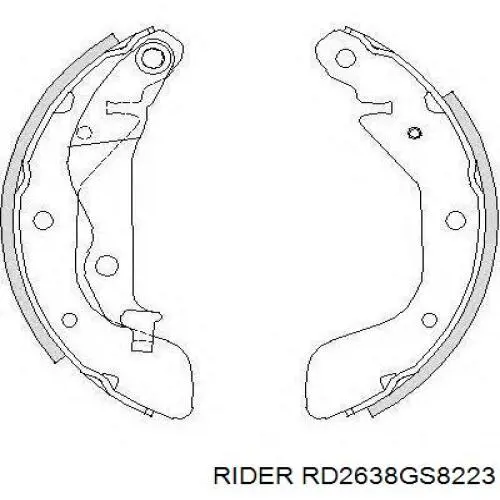 RD2638GS8223 Rider Гальмівні колодки ручника