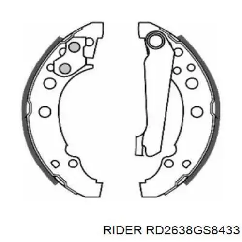 Колодки ручника RD2638GS8433 Rider