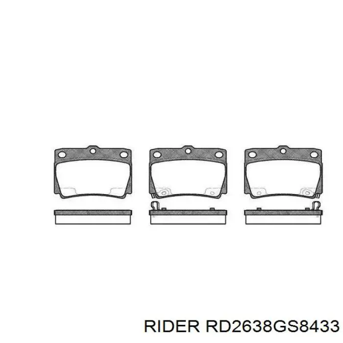 Колодки стоянкового гальма Rider RD2638GS8433