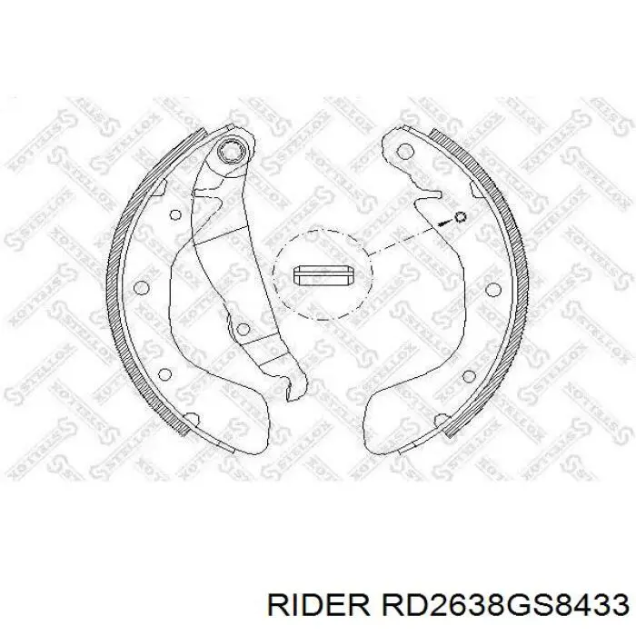 RD2638GS8433 Rider Гальмівні колодки ручника