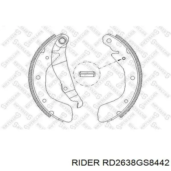 Колодки гальмові задні, барабанні Rider RD2638GS8442 ціна, від 16.59 USD