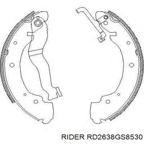 Купити RD2638GS8530 Rider Колодки гальмові задні, барабанні