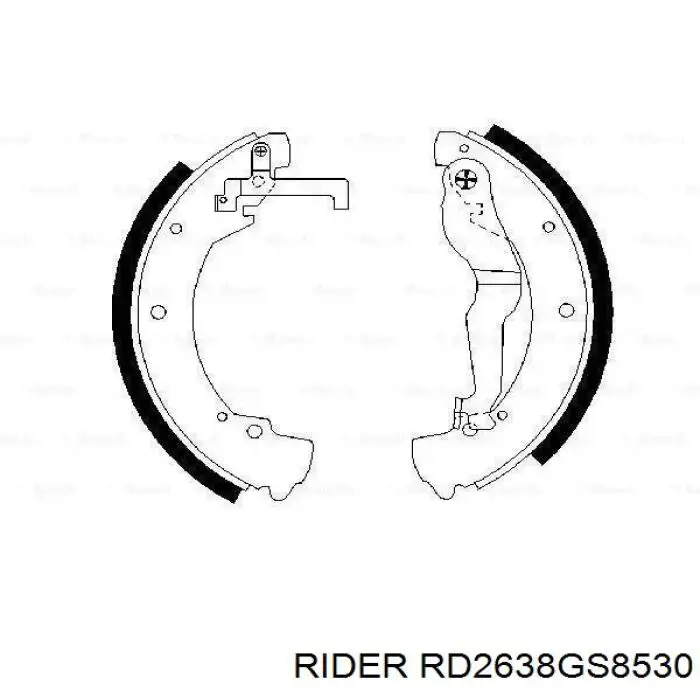 RD2638GS8530 Rider Колодки гальмівні задні, барабанні