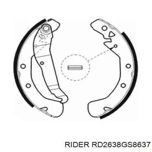 Купити RD2638GS8637 Rider Колодки гальмові задні, барабанні