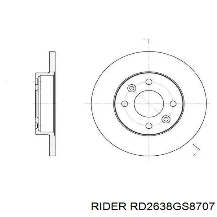 Колодки гальмові задні, барабанні Rider RD2638GS8707 ціна, від 17.53 USD