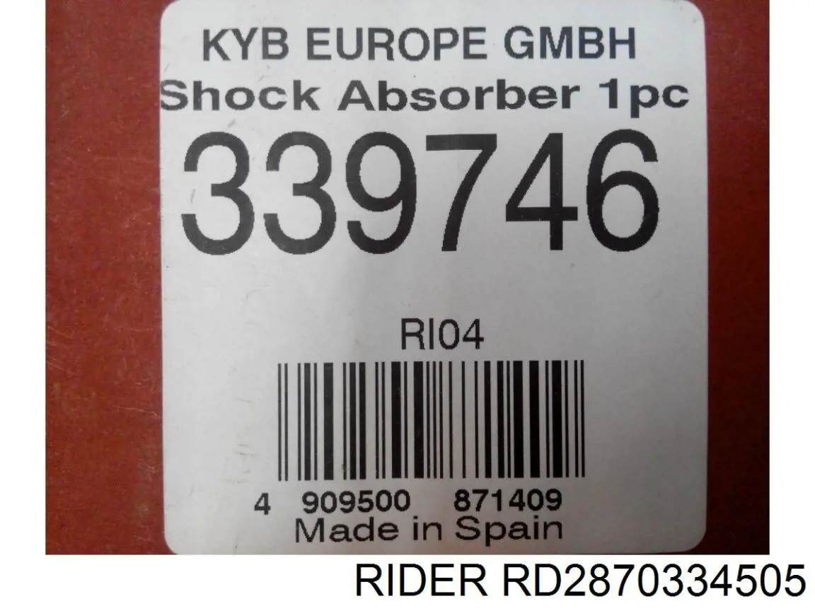 Амортизатор задній, лівий RD2870334505 Rider