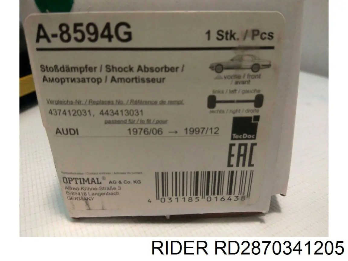 Амортизатор задній Rider RD2870341205 ціна, від 39.40 USD