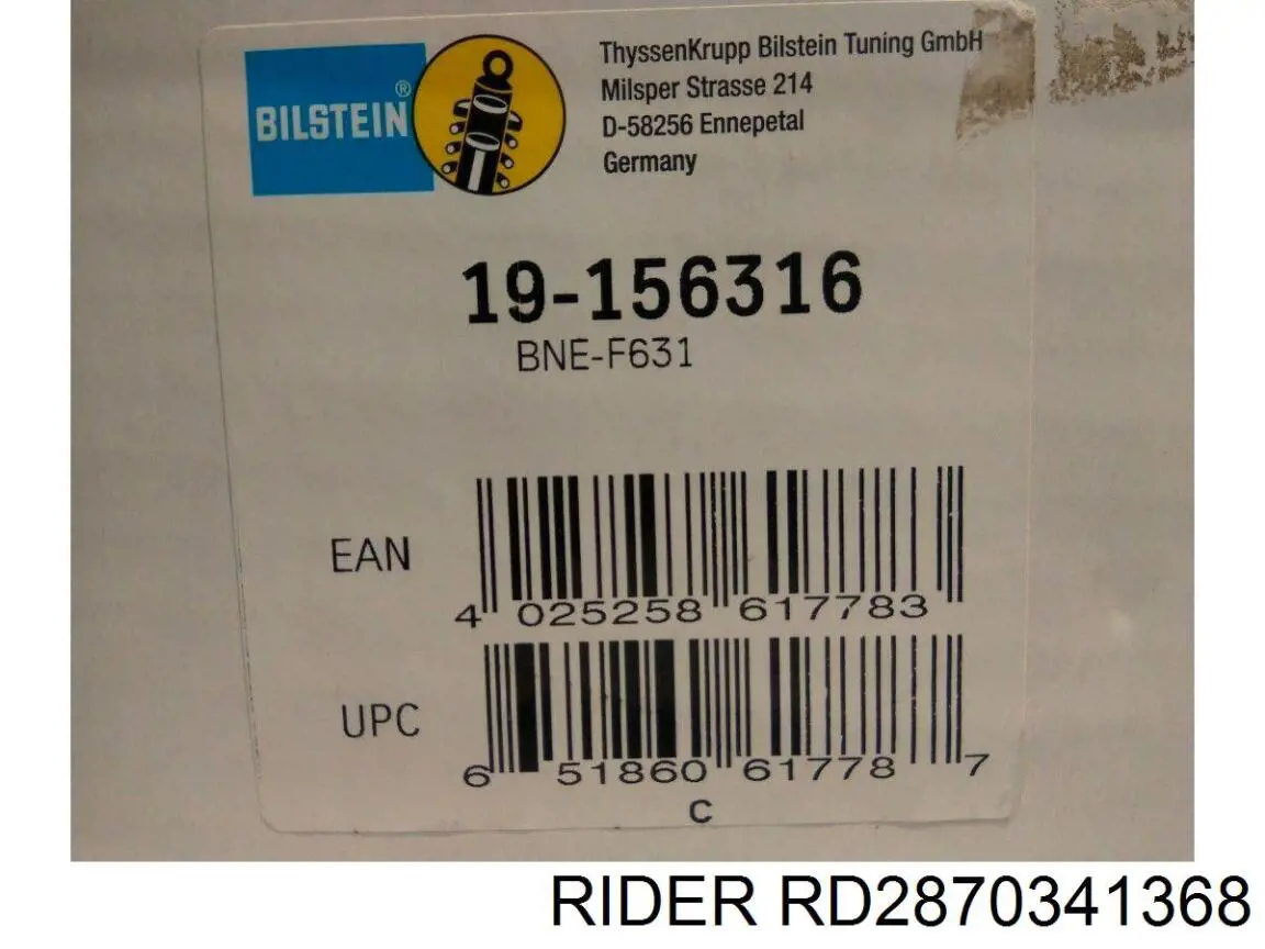 Задній амортизатор Rider RD2870341368