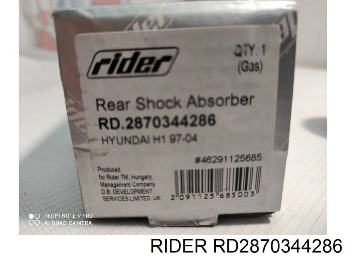 Амортизатор задній RD2870344286 Rider