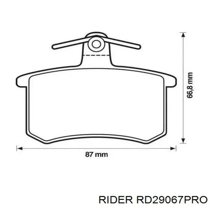 Колодки гальмівні передні, дискові RD29067PRO Rider